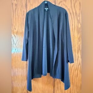 Black Open-Front Cardigan